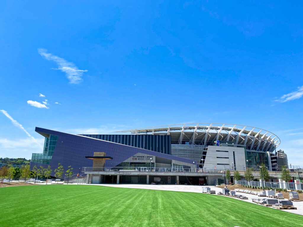 Smale Expansion event lawn and ICON music center and Banks Phase IIIB