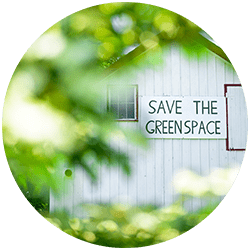 Mt. Adams Save The Green Space signage