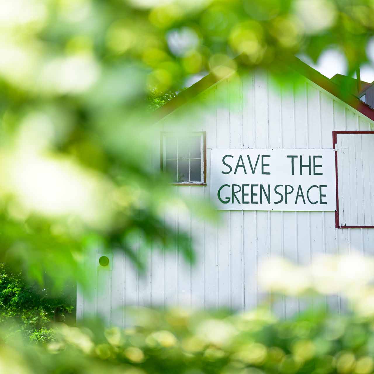 Mt. Adams Save The Green Space signage