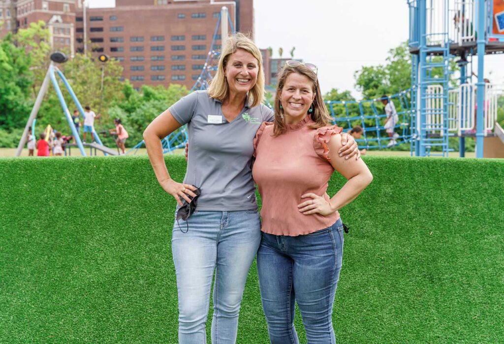 Jennifer Spieser and Kara Kish at Inwood Park