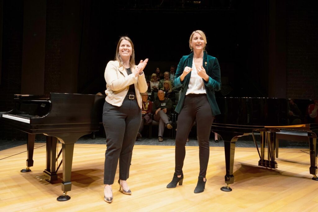 Jennifer Spieser and Kara Kish at a Cincinnati Parks Event