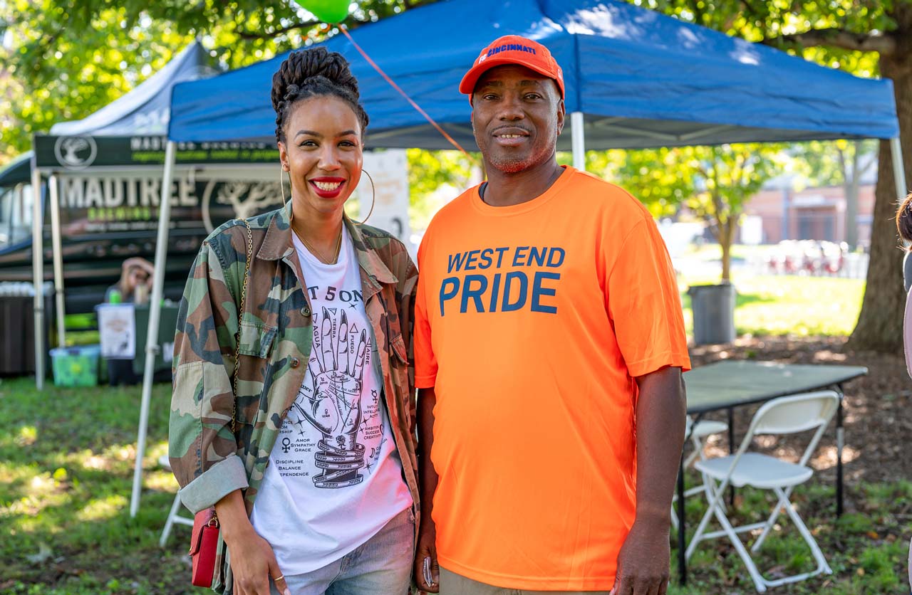 People in a West End Pride shirt