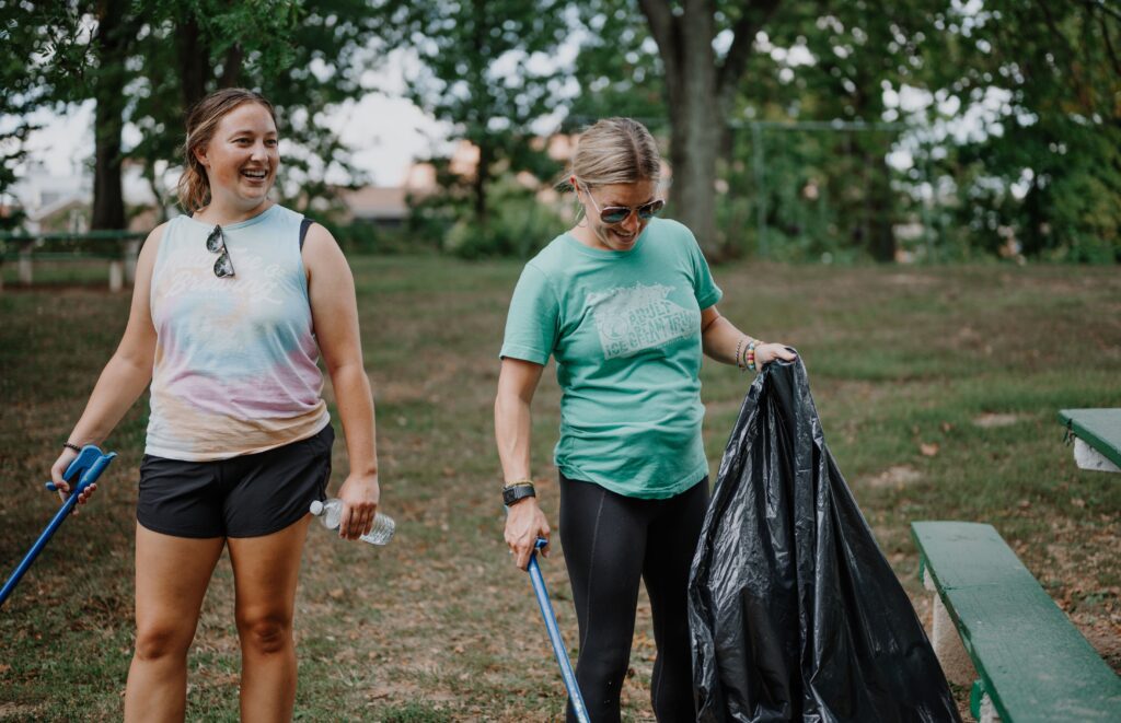 MadTree volunteers cleaning up litter