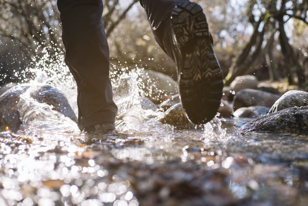 Hiking in a creek in Cincinnati Parks
